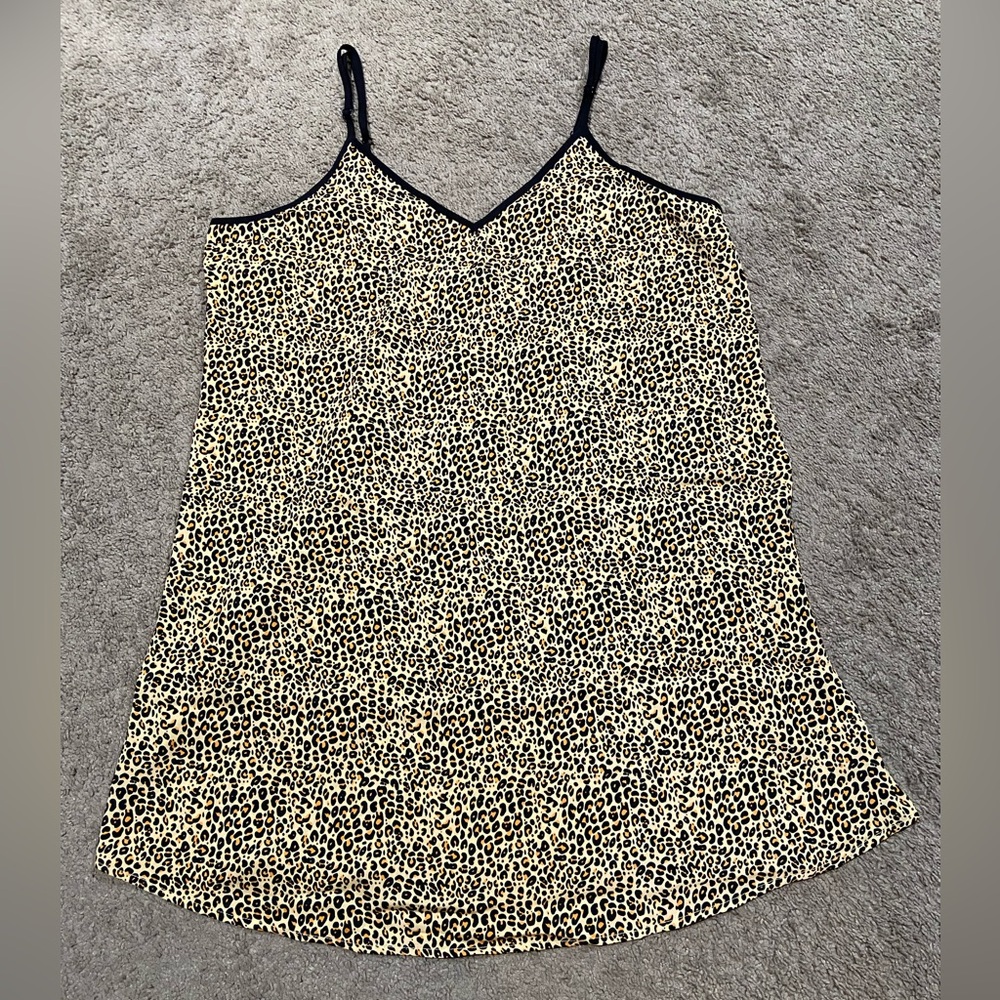 Room Service Cheetah Animal Print Sleepwear Chemise Nightgown Size Large NWT